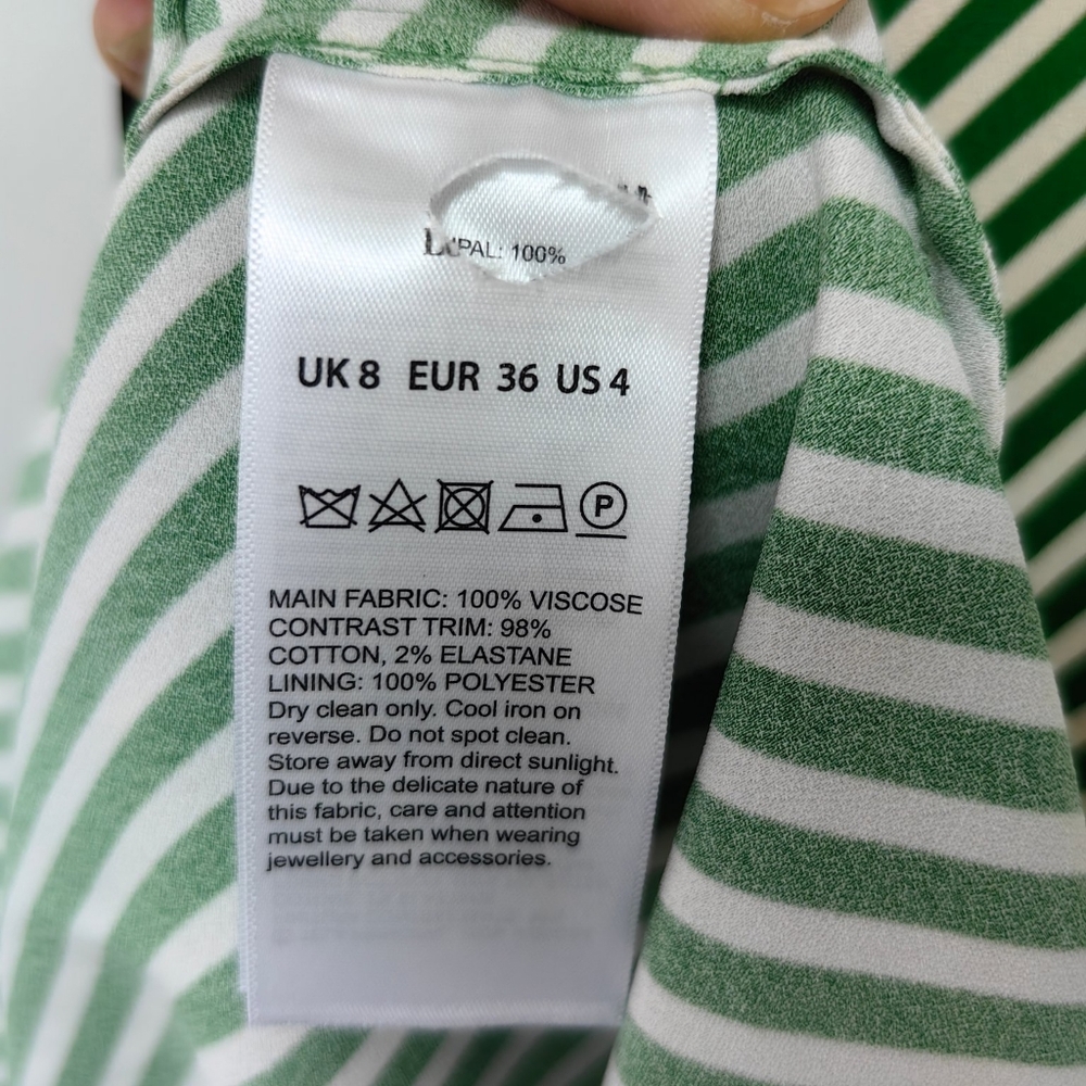 LK Bennett Val Treetop Green & Birch Printed Shirt Dress - Picture 13 of 13